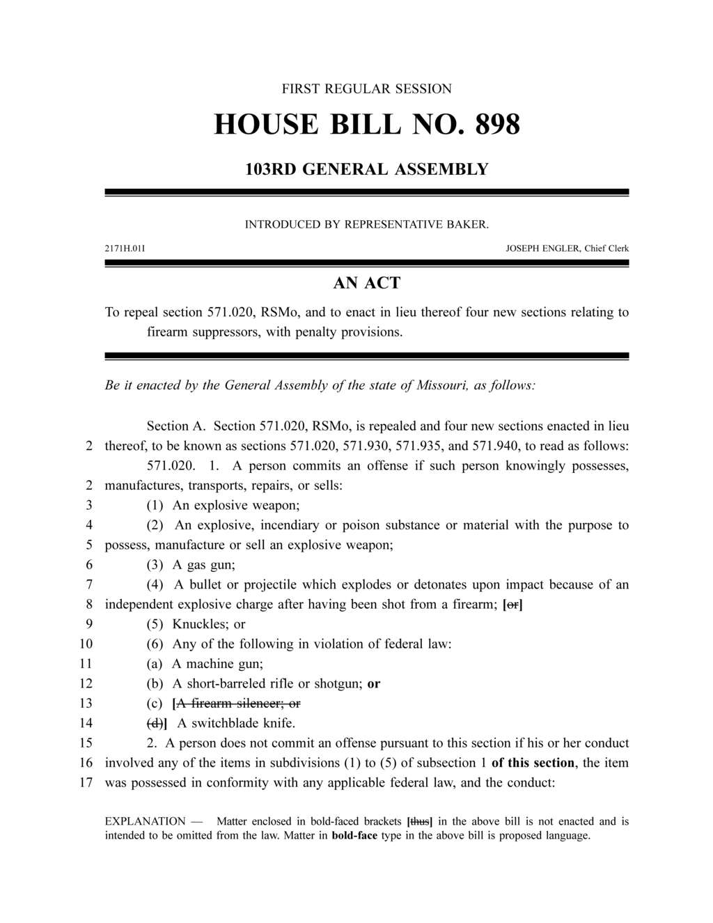 Missouri establishes new guidelines for firearm suppressor regulations effective August 2025