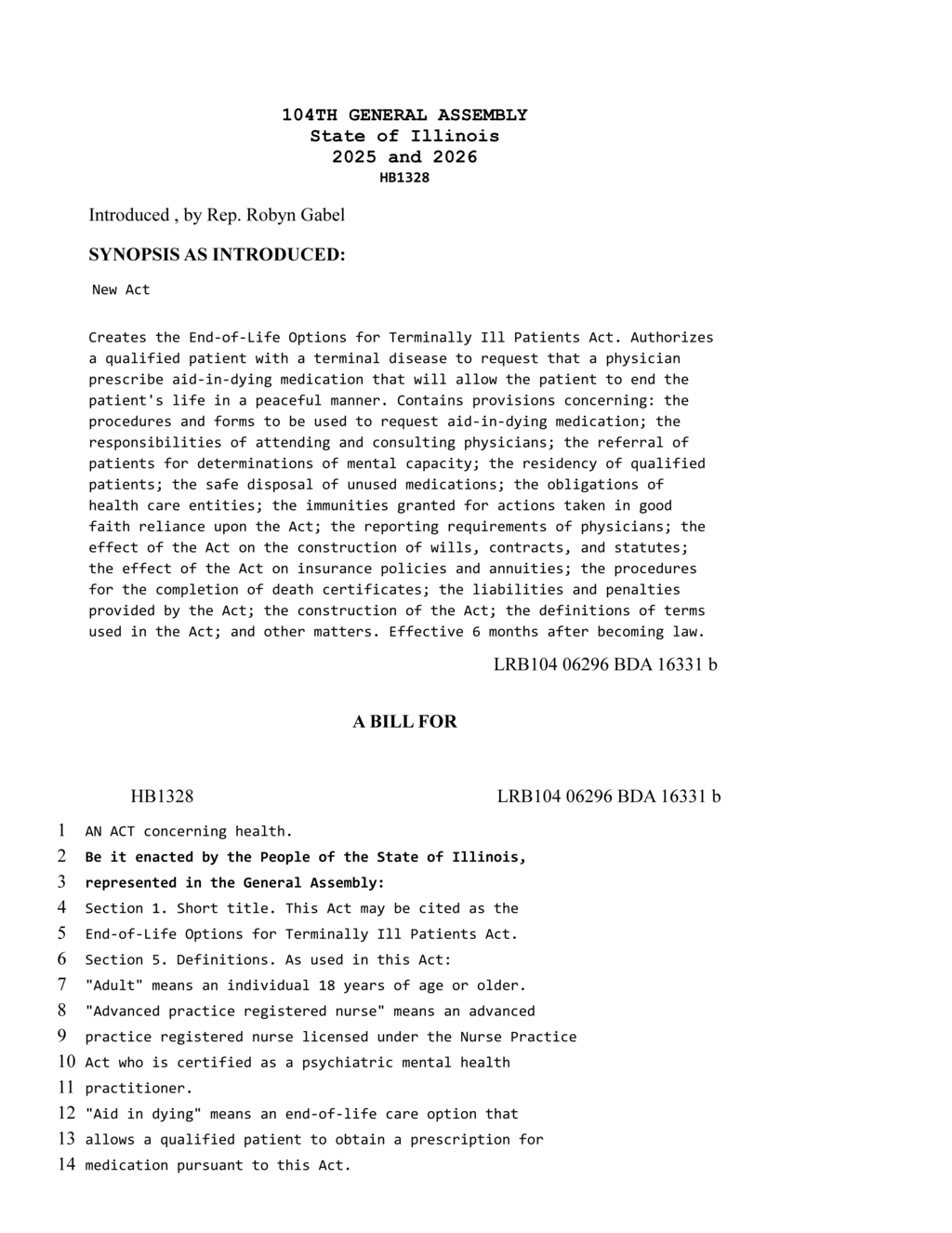 New Act prohibits coercion in terminal illness medication requests