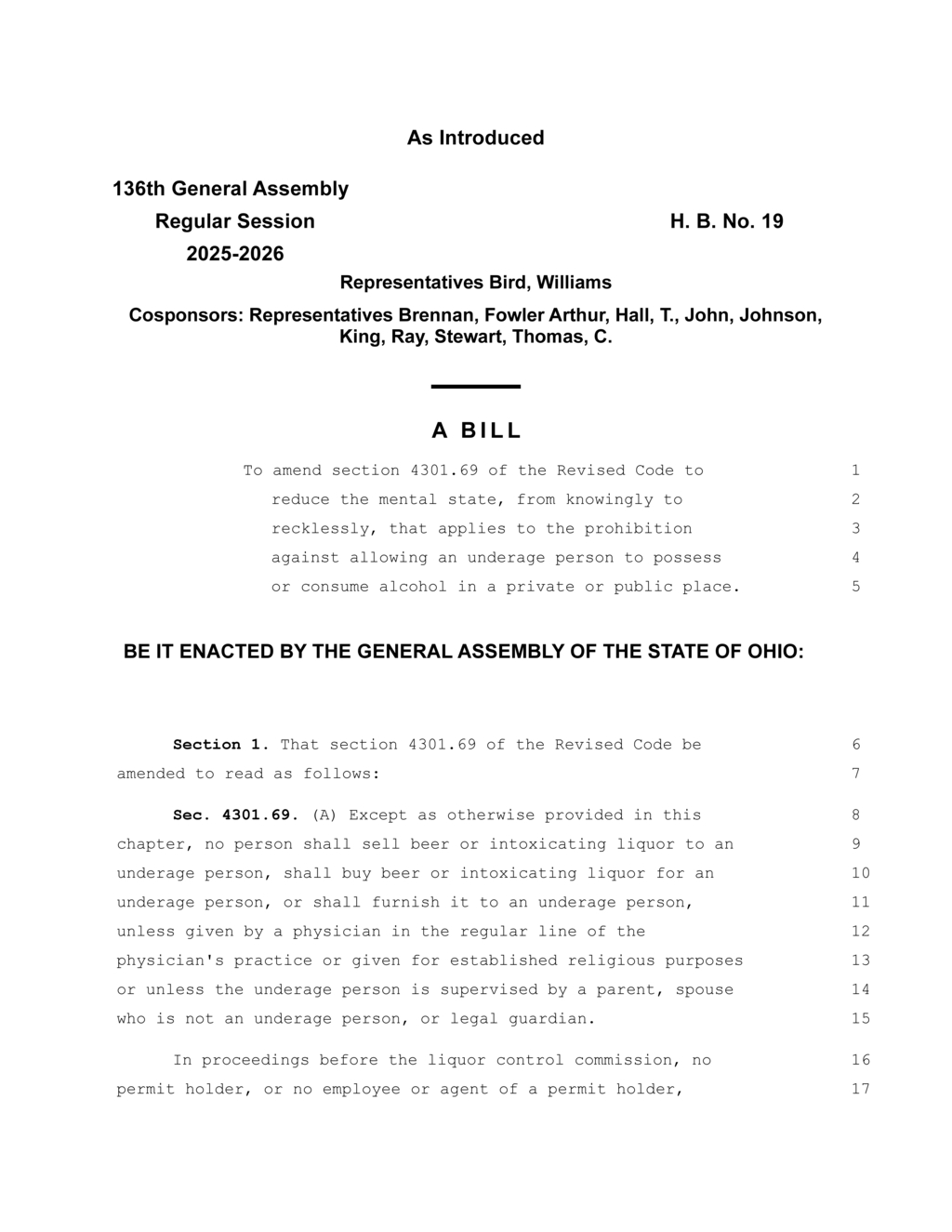 New bill prohibits underage drinking and unauthorized hotel accommodations for intoxicated minors