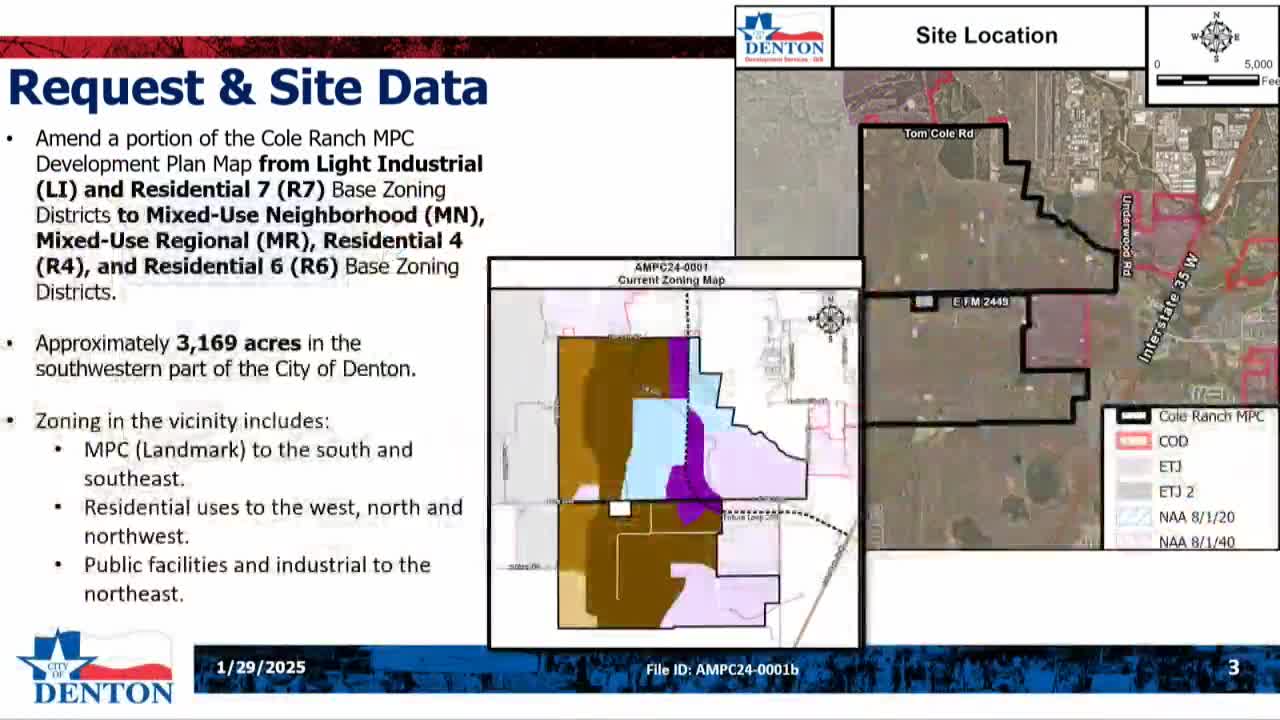 Denton City Council approves Cole Ranch master plan zoning changes to enhance mixed-use development