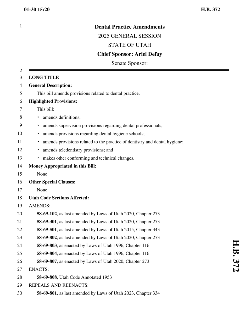 H.B. 372 expands teledentistry services for comprehensive dental care in public health settings