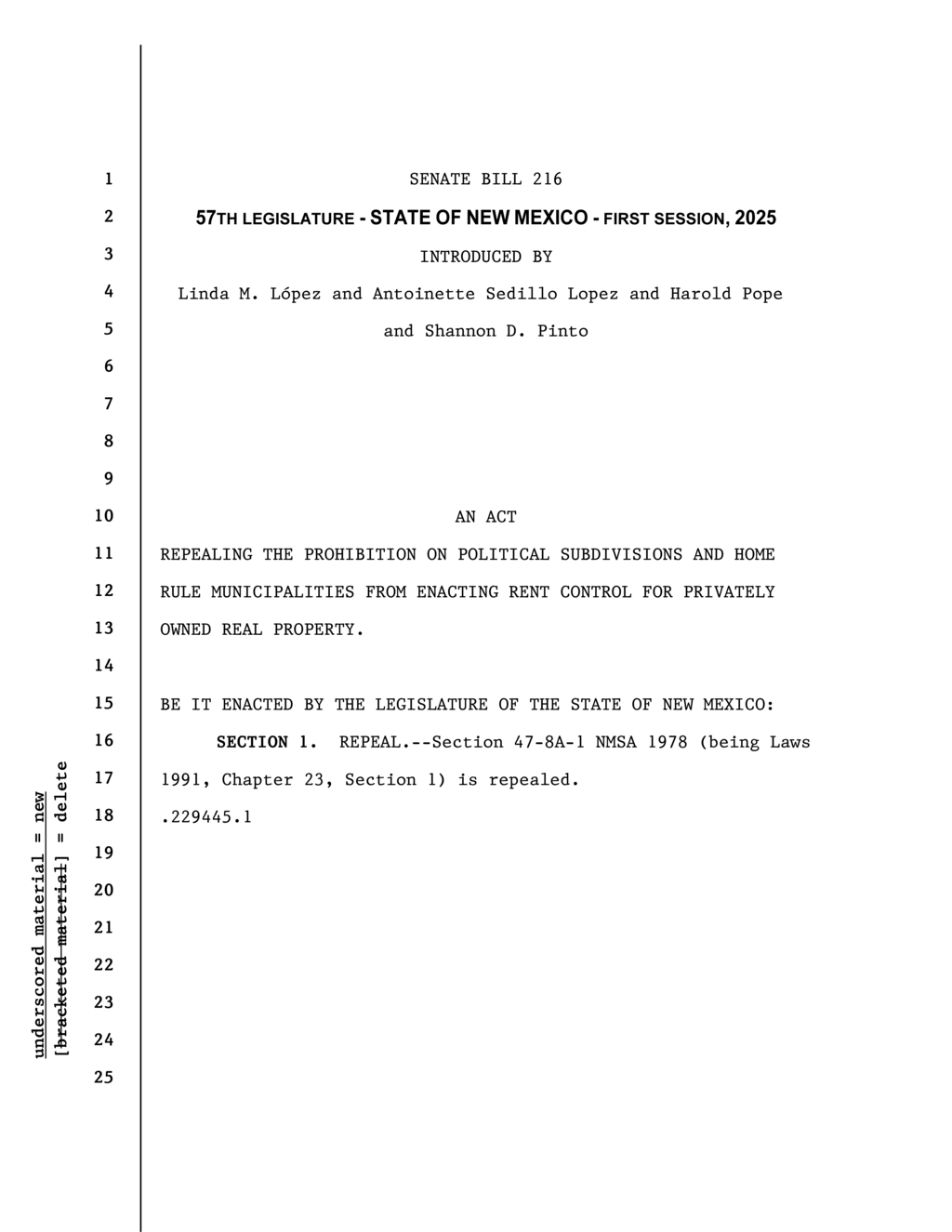 New Mexico legislators introduce bill to repeal rent control prohibitions for municipalities