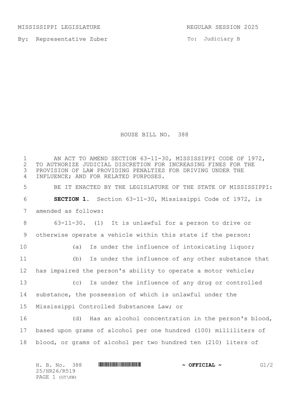 Mississippi enacts Zero Tolerance law for underage drinking offenses