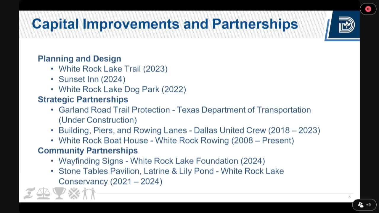 Dallas Parks Department completes renovations at White Rock Lake including Sunset Inn and Dog Park