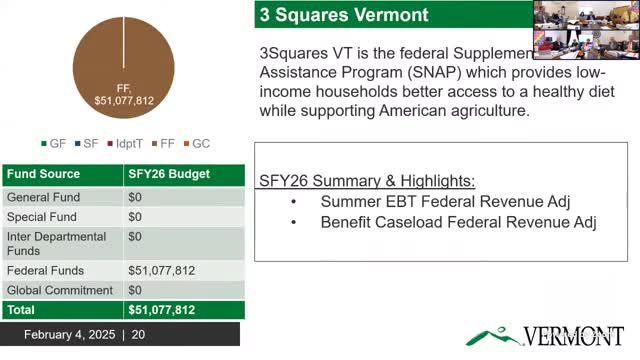 Vermont discusses SNAP program adjustments amid federal chaos