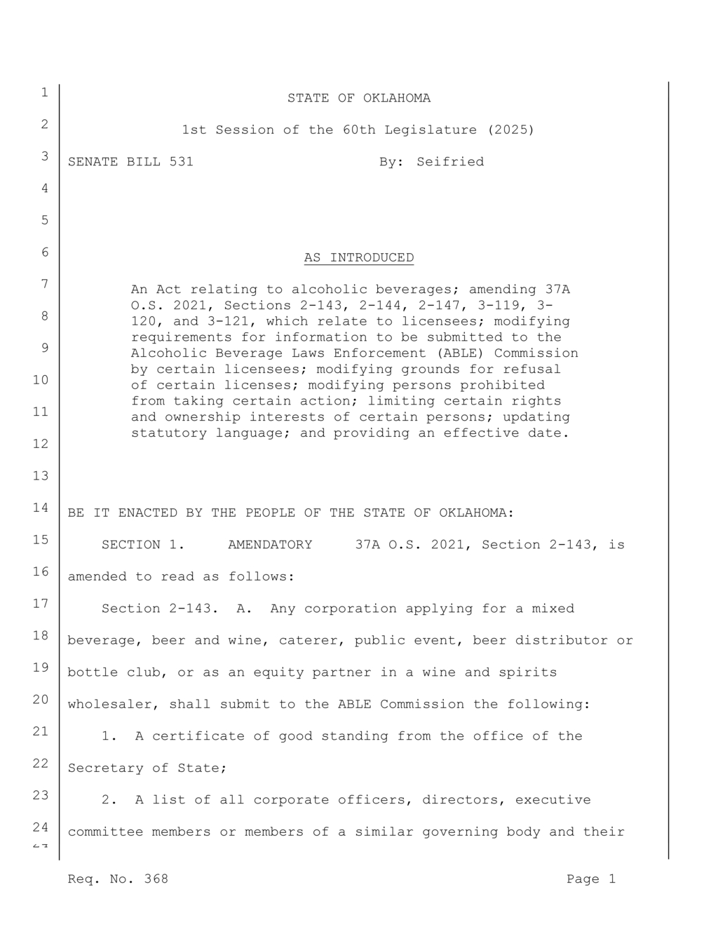 Oklahoma ABLE Commission outlines felony restrictions for liquor license applicants
