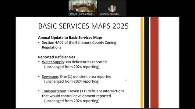 Baltimore County reviews 2025 water and sewer service maps amid ongoing deficiencies