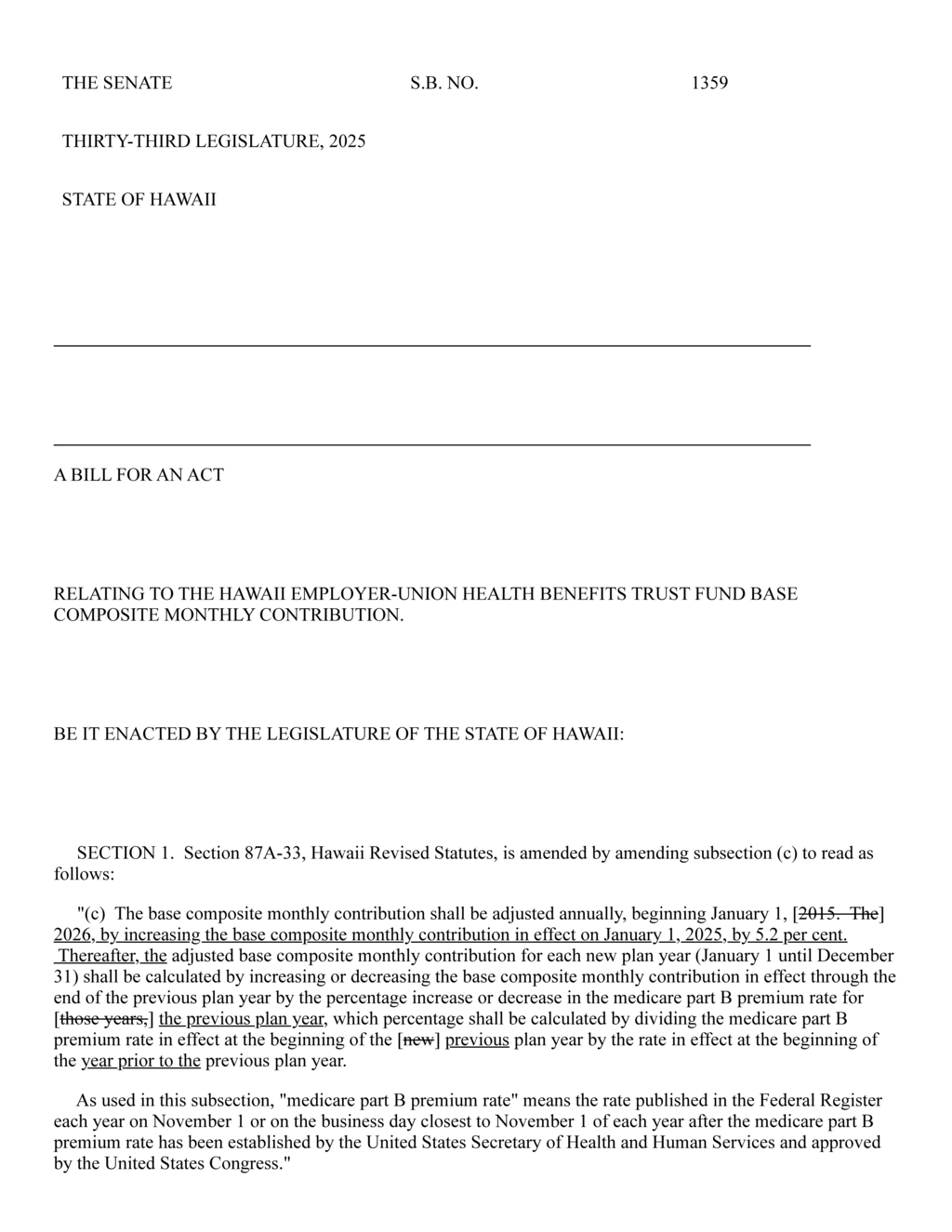 Hawaii increases employer contribution to health benefits fund starting January 2026