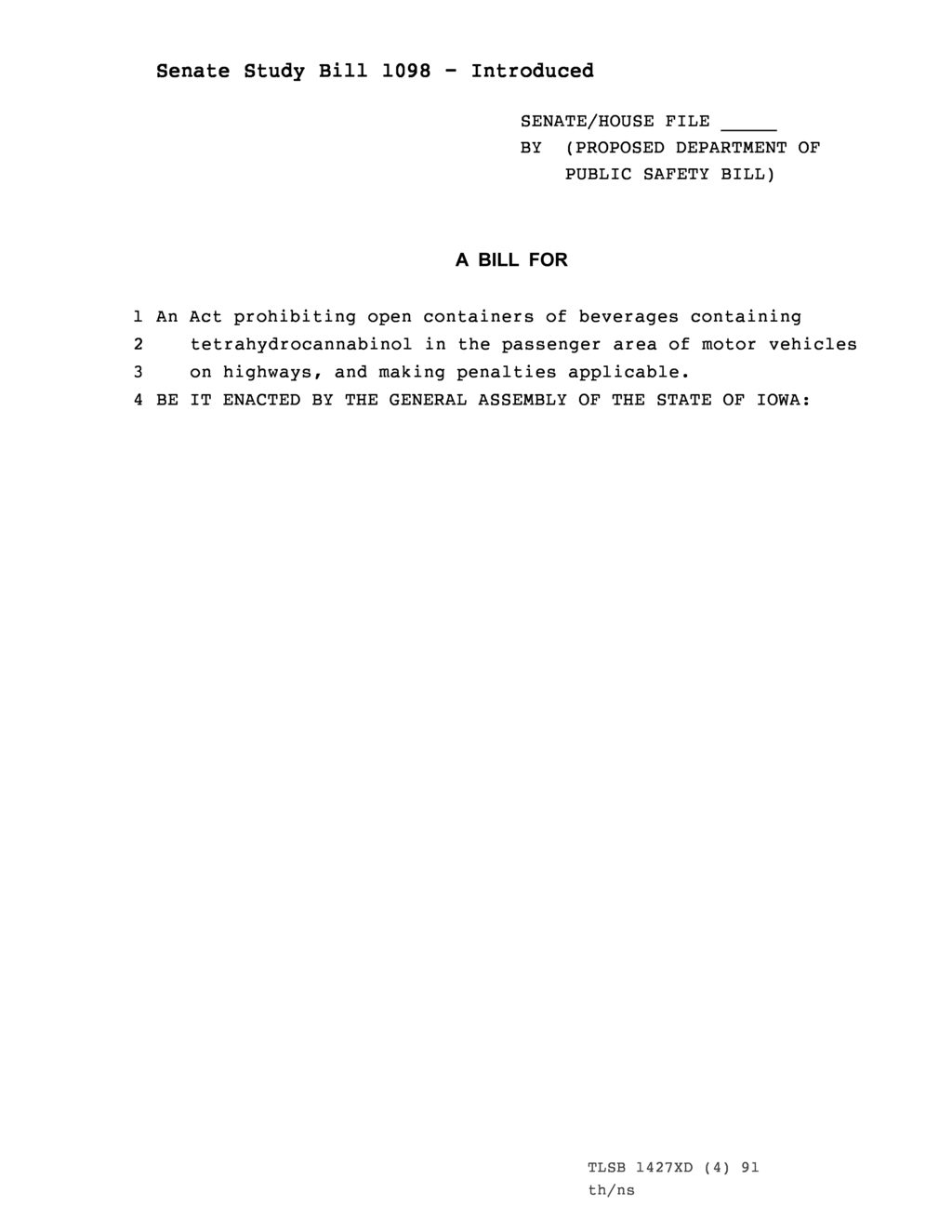 Iowa law addresses THC open container violations with fines up to $260