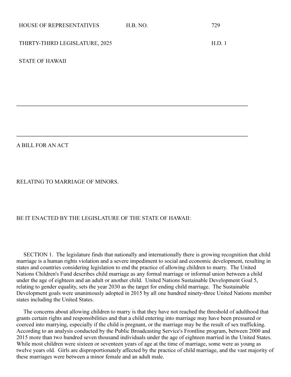 Hawaii updates marriage laws to set age limit and gender neutrality
