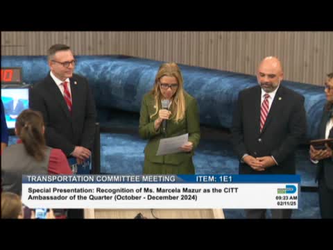 Miami Dade honors Aracela as top transportation ambassador for CITT program