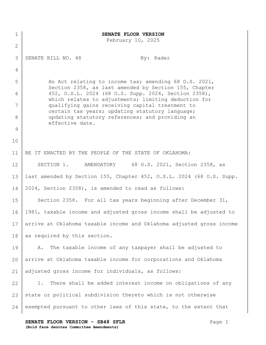 Oklahoma Senate approves new tax deductions for college savings contributions