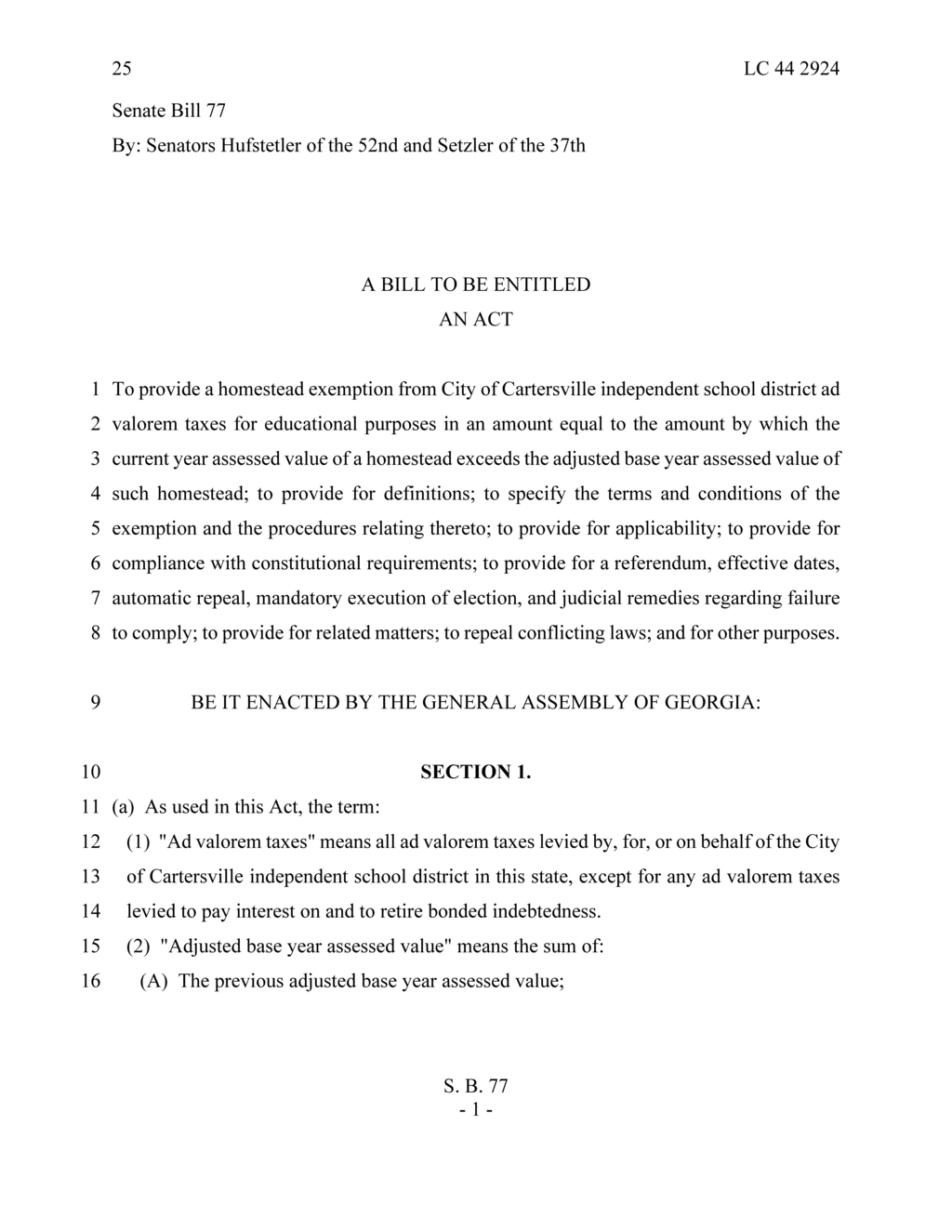 Bartow County implements new homestead exemption criteria for property owners