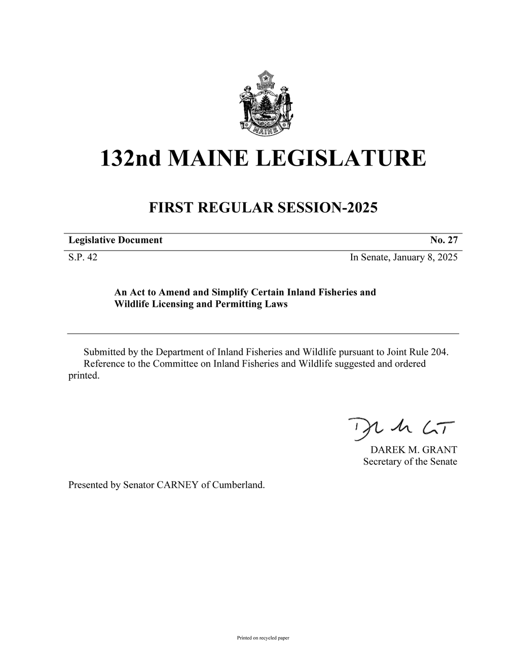 Maine bill alters hunting regulations for residents with 10 acres or more