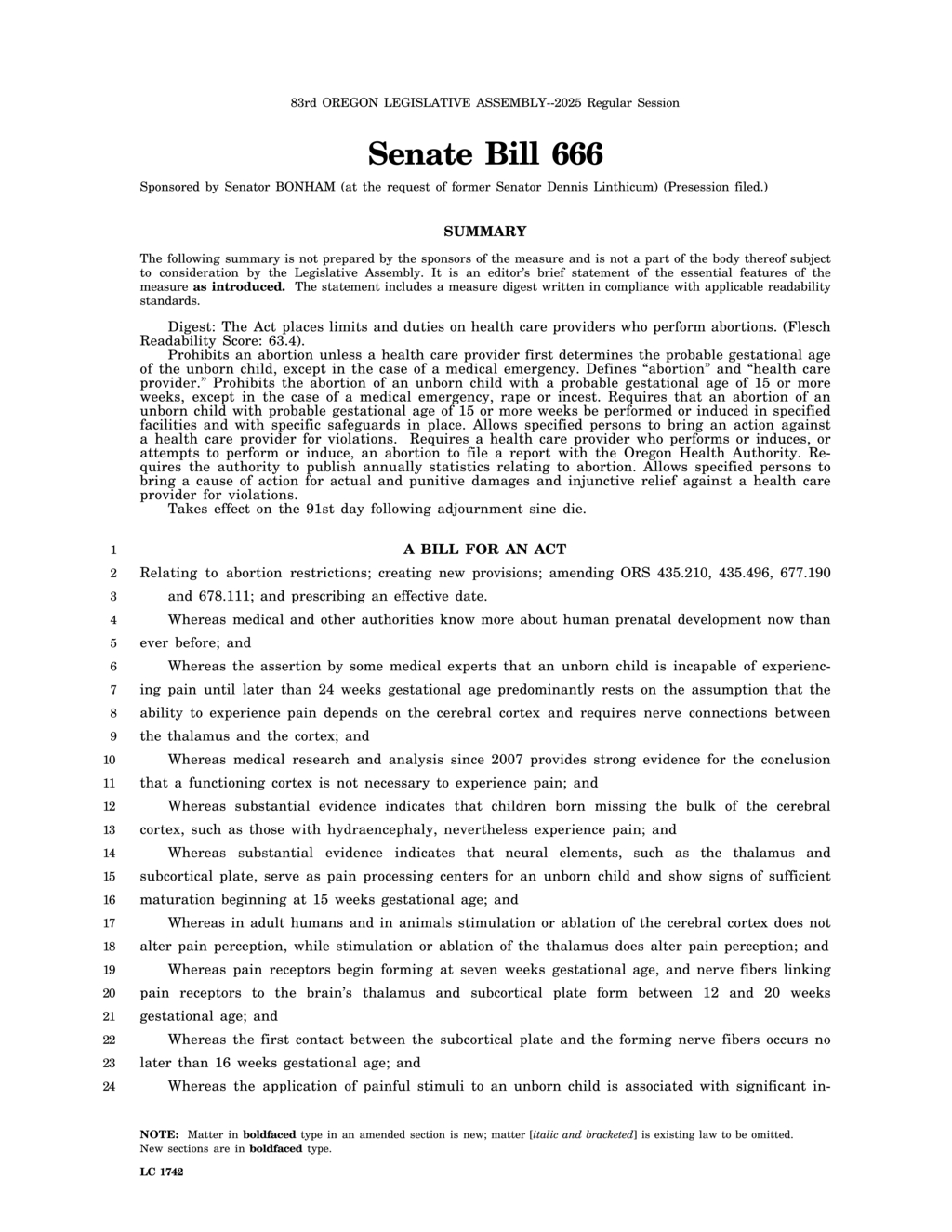 Oregon Legislature passes SB 666 protecting reproductive health privacy and reporting requirements