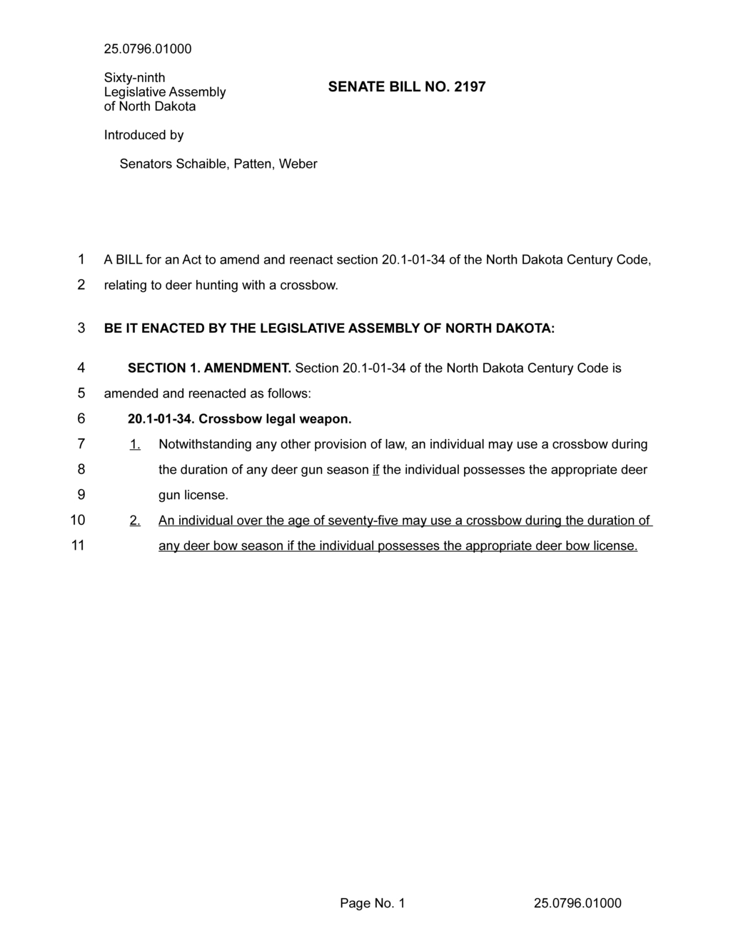 North Dakota legislators approve crossbow use during deer hunting seasons