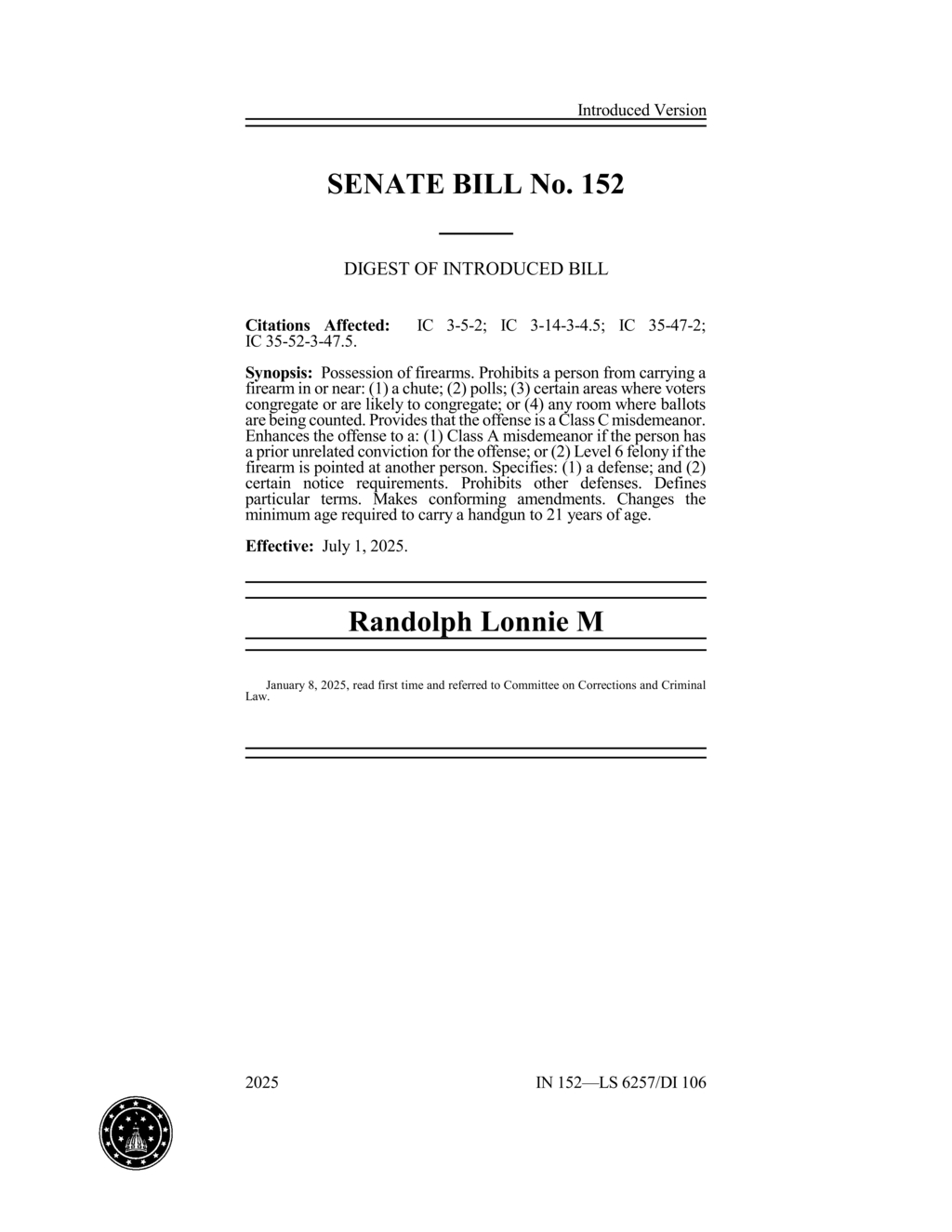 Indiana simplifies handgun licensing requirements for residents and non-residents