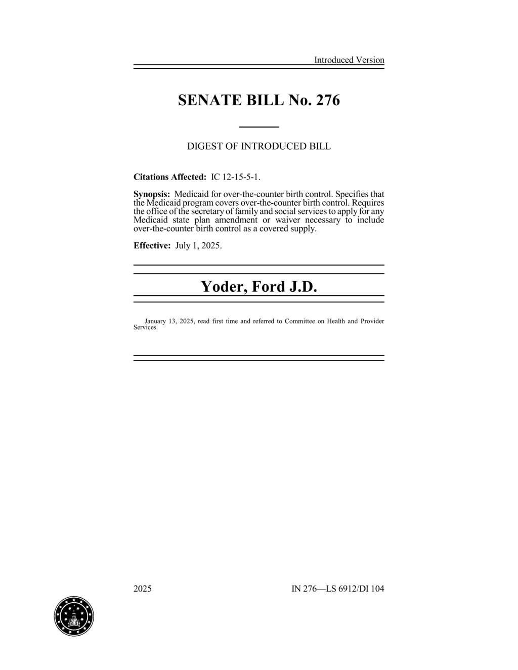 Indiana Medicaid Office to seek approval for contraceptive reimbursement plans
