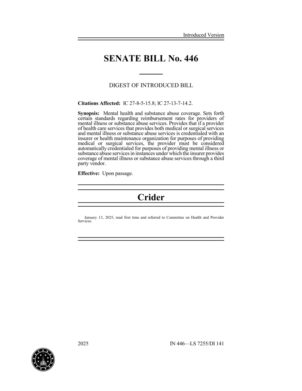 Health Department adopts new mental health provider reimbursement rules