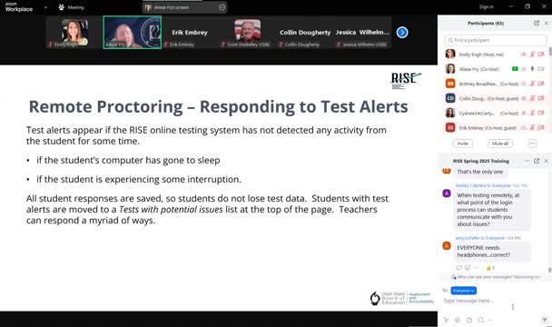 RISE testing system introduces activity alerts for inactive students