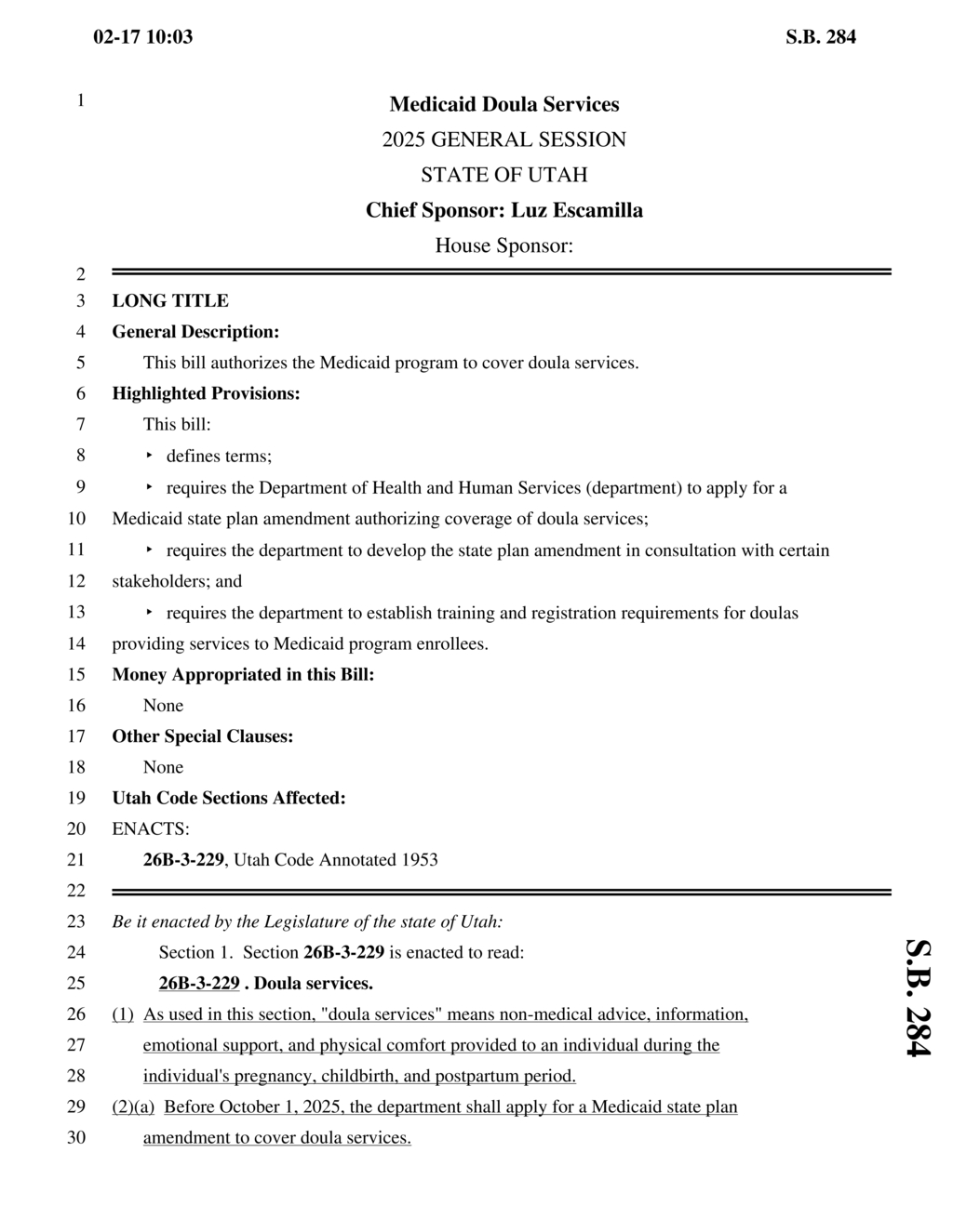 Utah authorizes Medicaid coverage for doula services by 2025