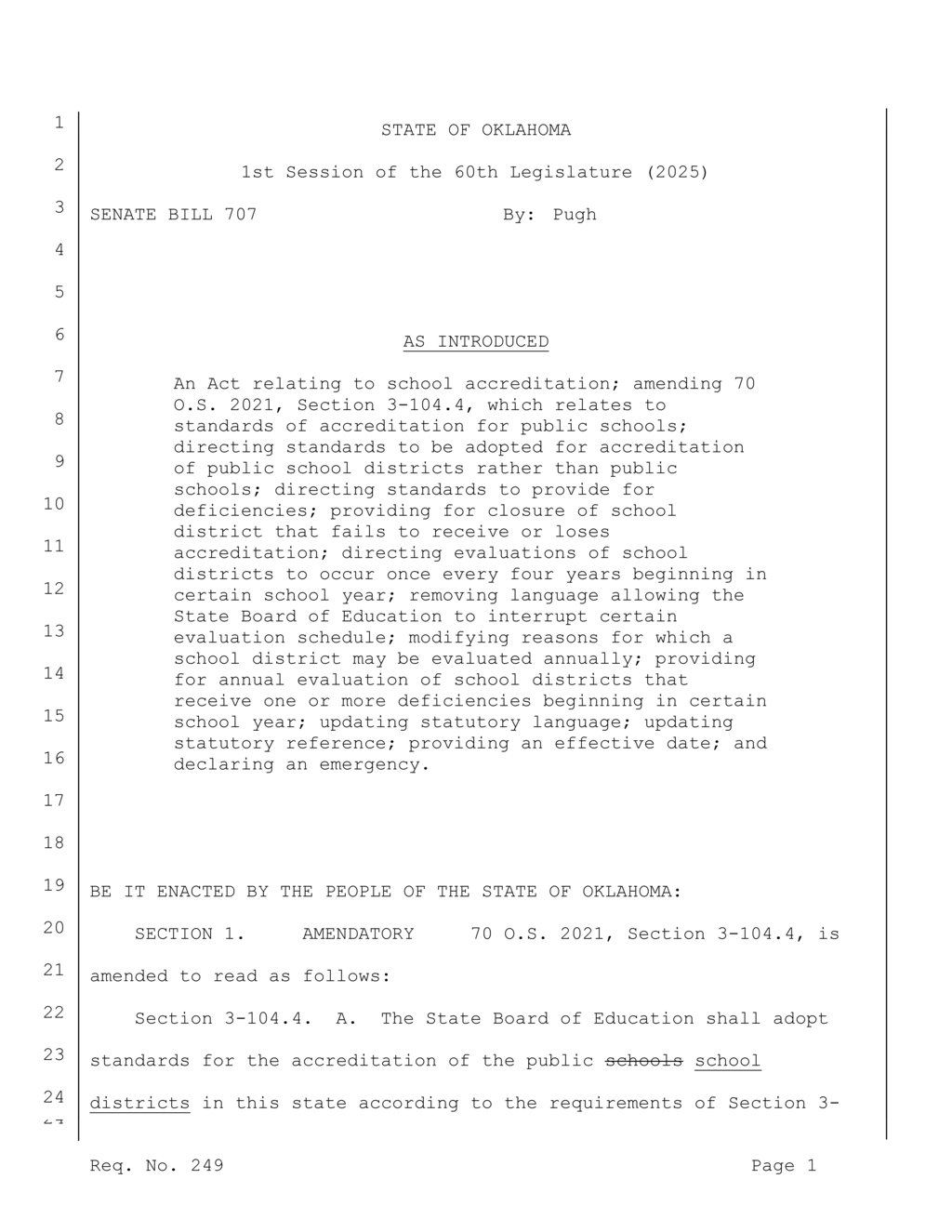 Oklahoma imposes penalties for schools exceeding class size limits after funding increase