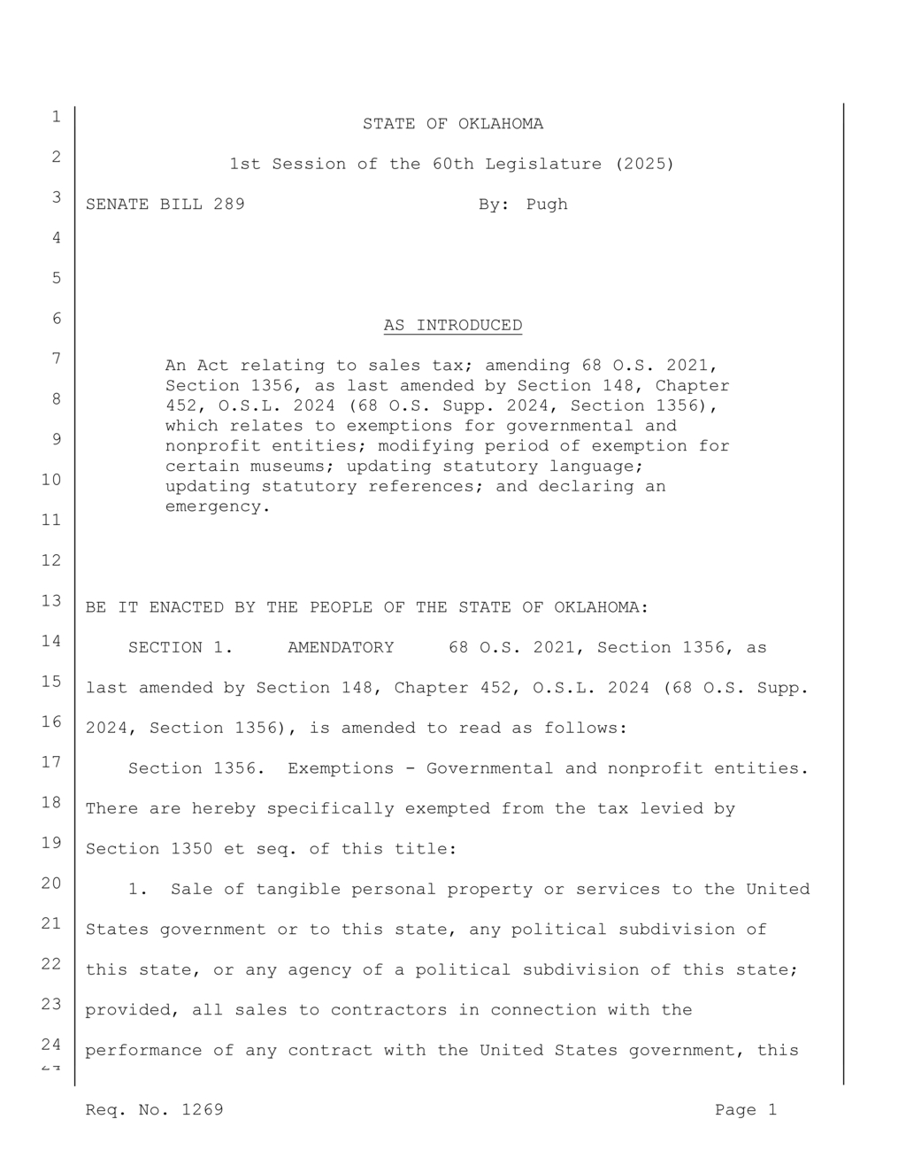 Oklahoma implements tax exemptions for shelters and childcare centers serving vulnerable children