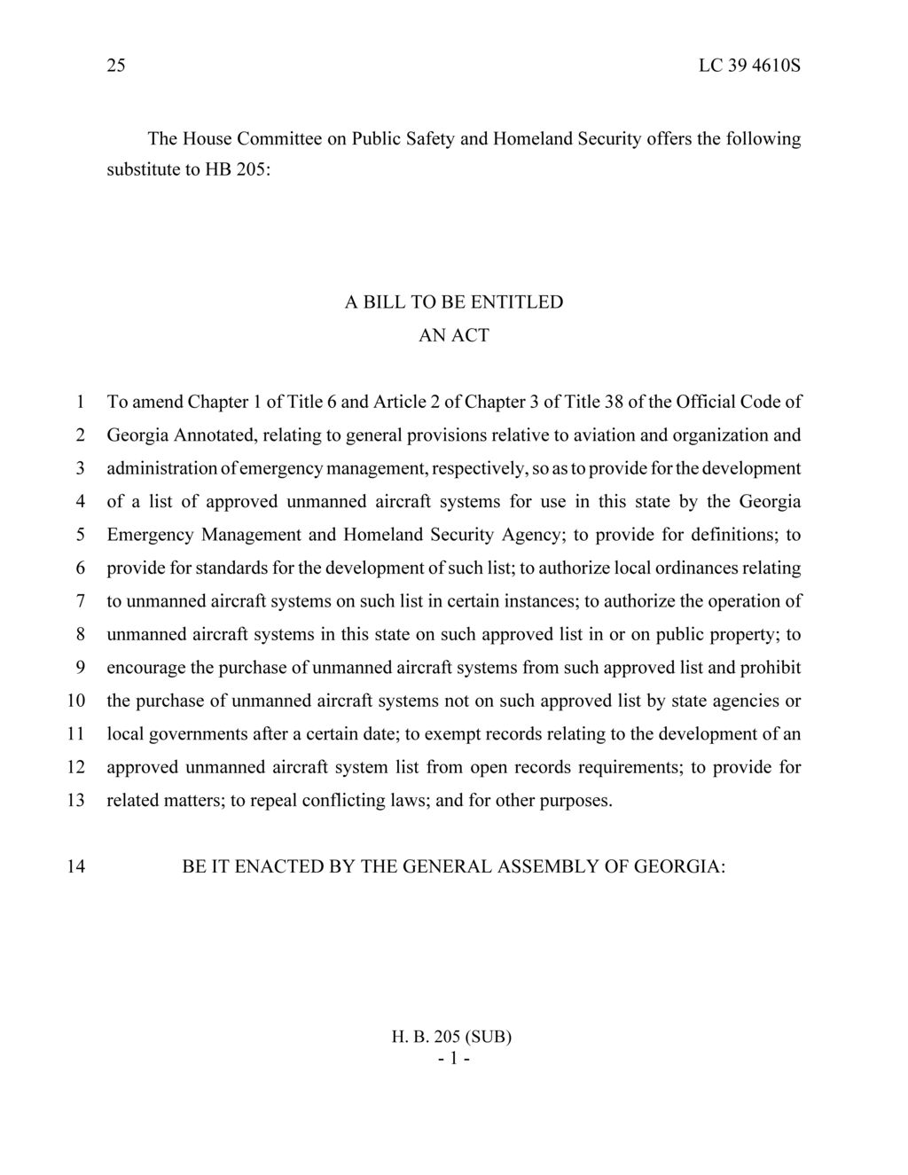 Georgia mandates approved drone use by 2028 and establishes system regulations