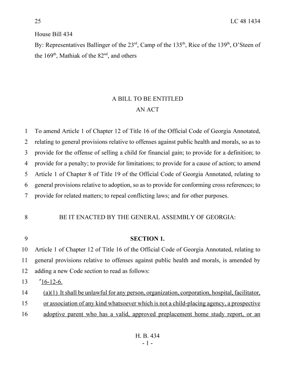 Georgia amends adoption laws to enhance agency accountability and protections