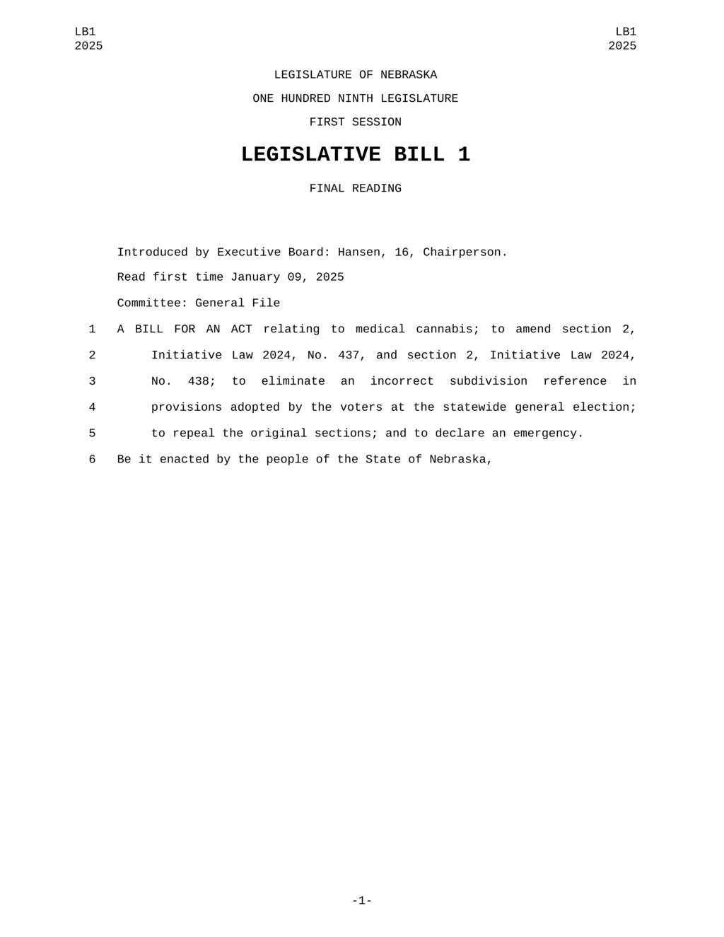Nebraska Medical Cannabis Commission establishes regulations for cannabis products