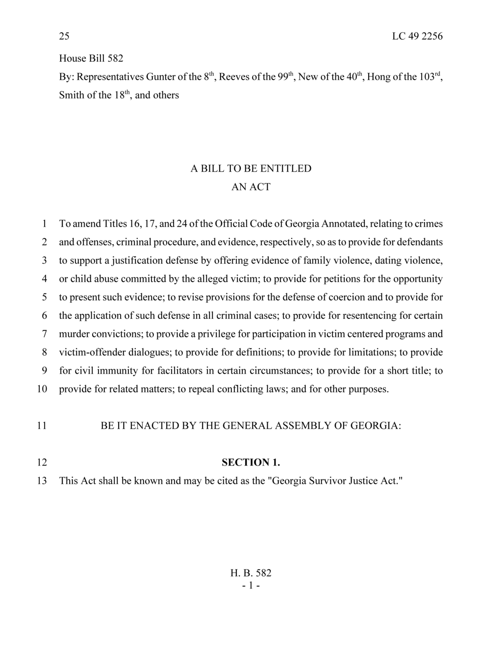 Georgia amends justification laws for self-defense in domestic violence cases