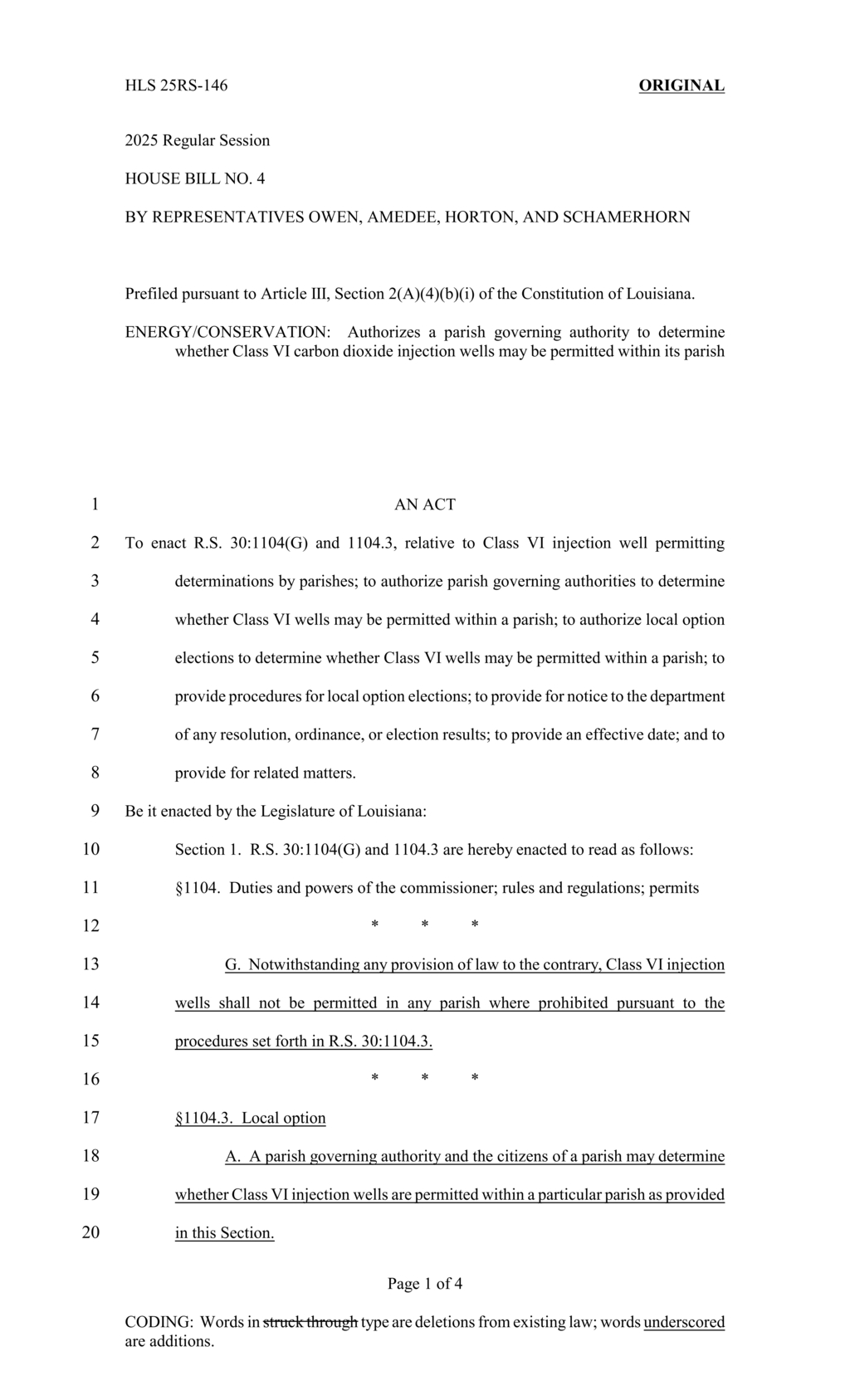 Louisiana legislature empowers parishes to regulate Class VI carbon dioxide wells