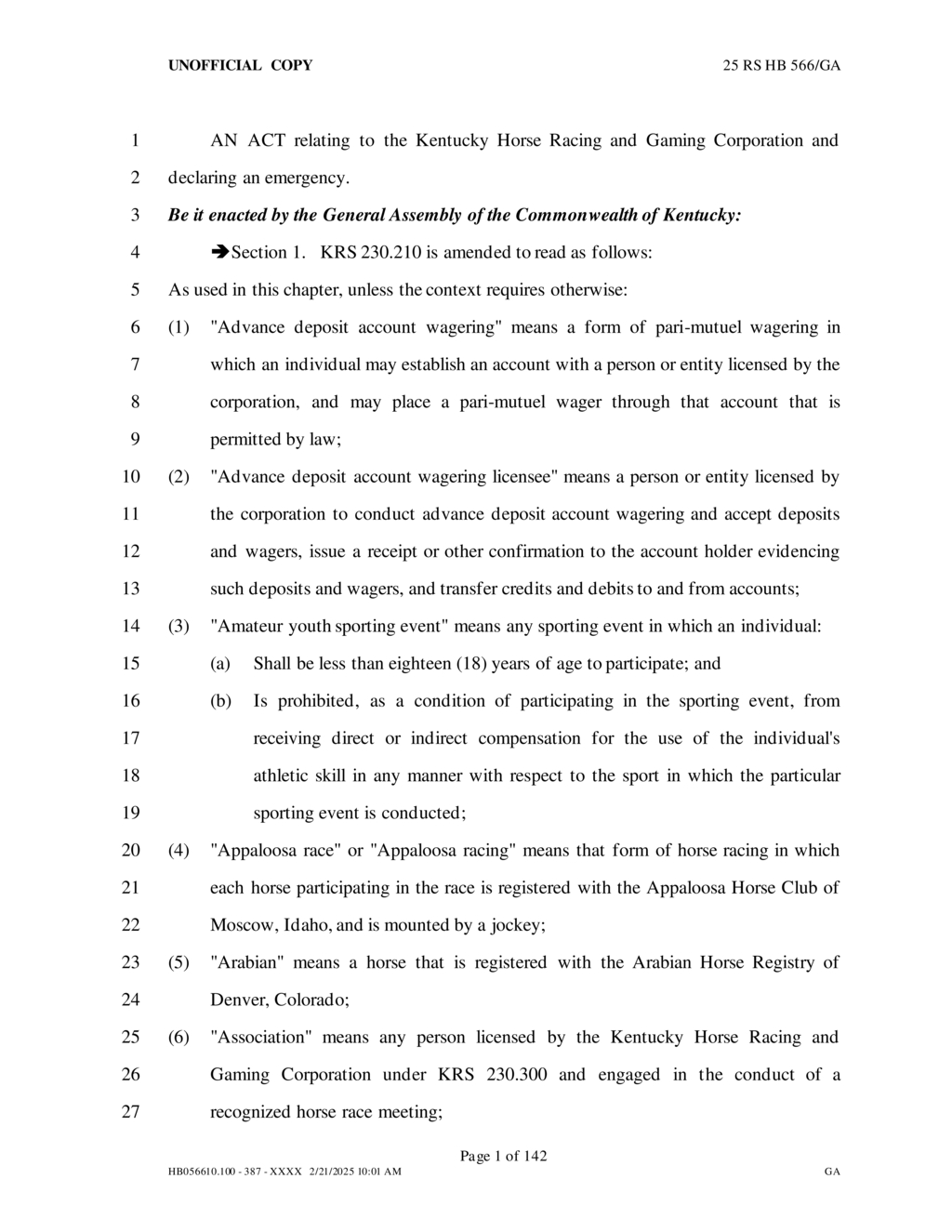 Kentucky Assembly approves new regulations for charitable raffle licensing