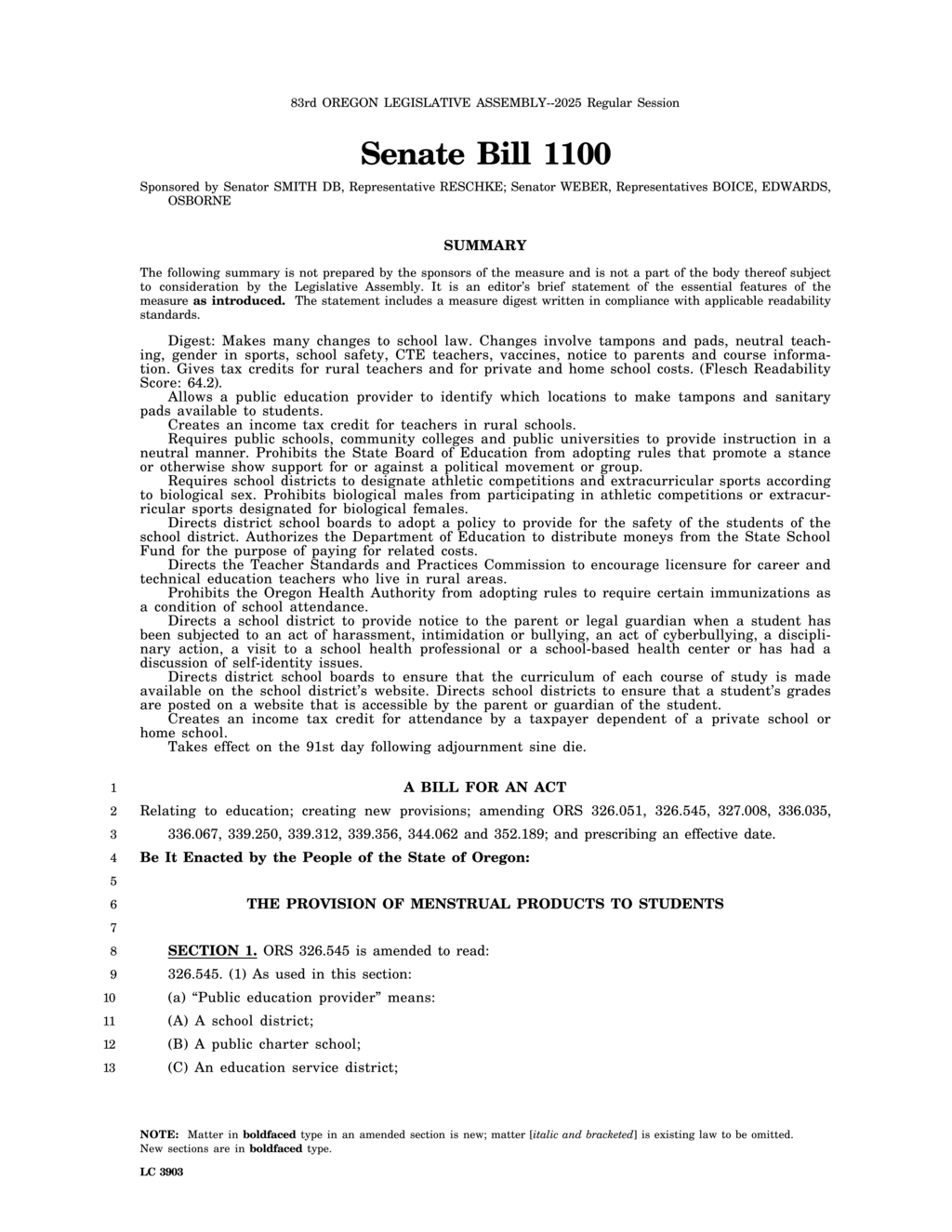 Oregon passes SB 1100 enhancing school safety and resource officer policies
