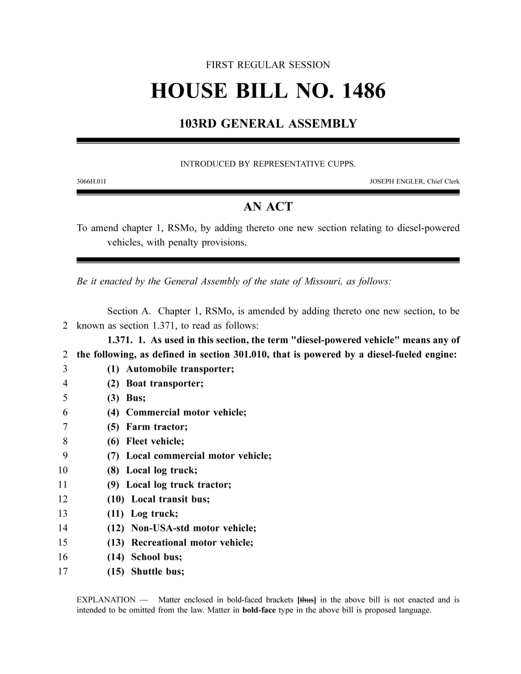 Missouri bans enforcement of federal emissions control device removal laws