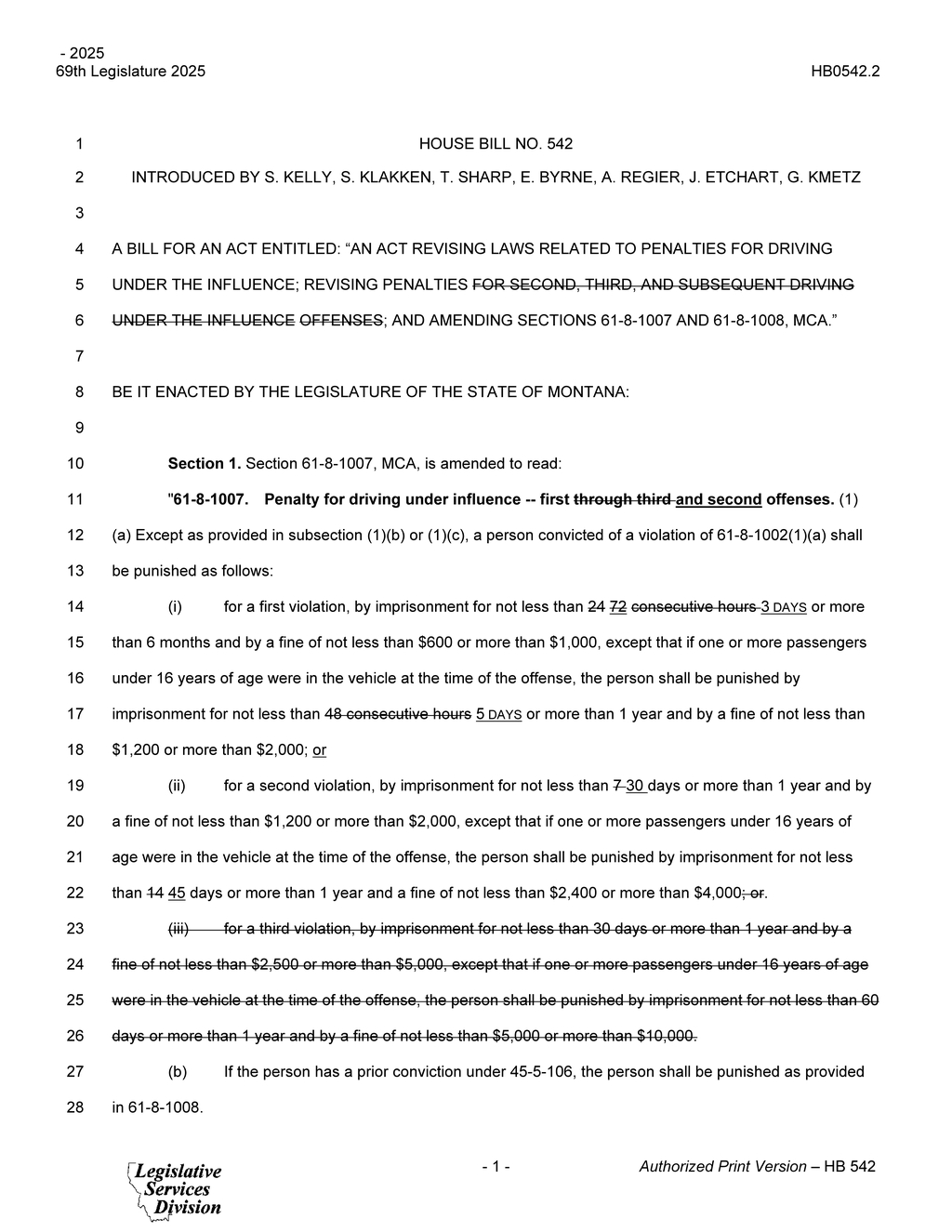 Montana Legislature proposes strict penalties for aggravated DUI offenses
