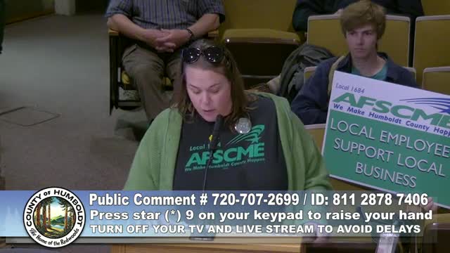 AFSCME leaders challenge Humboldt County budget priorities and advocate for employee support