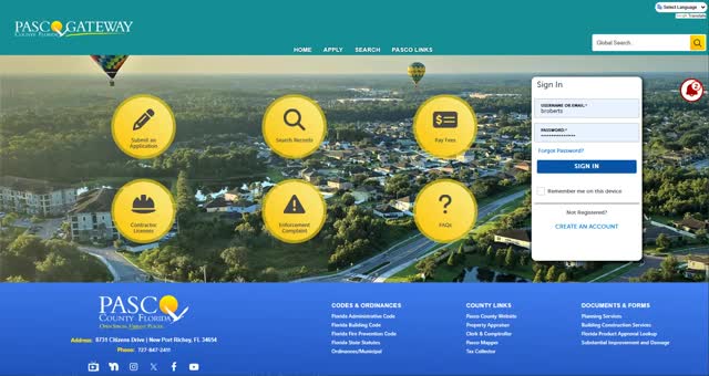 Pasco County launches upgraded PASCO gateway permitting software for contractors and homeowners