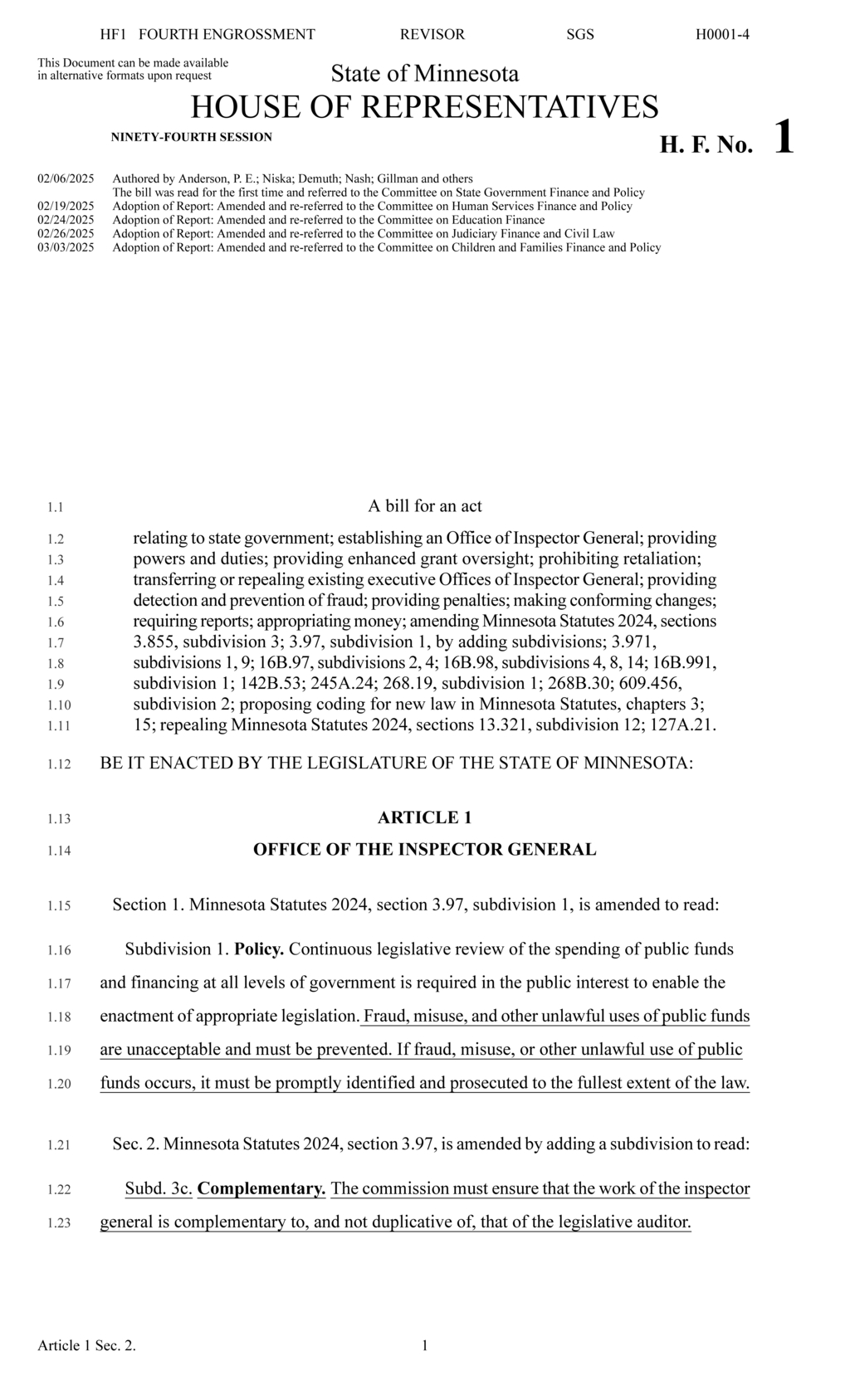 Minnesota establishes Office of the Inspector General for Education fraud prevention