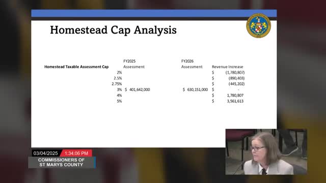 Saint Mary's County reviews senior property tax credits and potential adjustments