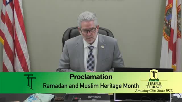Temple Terrace honors Muslim Heritage Month and recognizes community contributions
