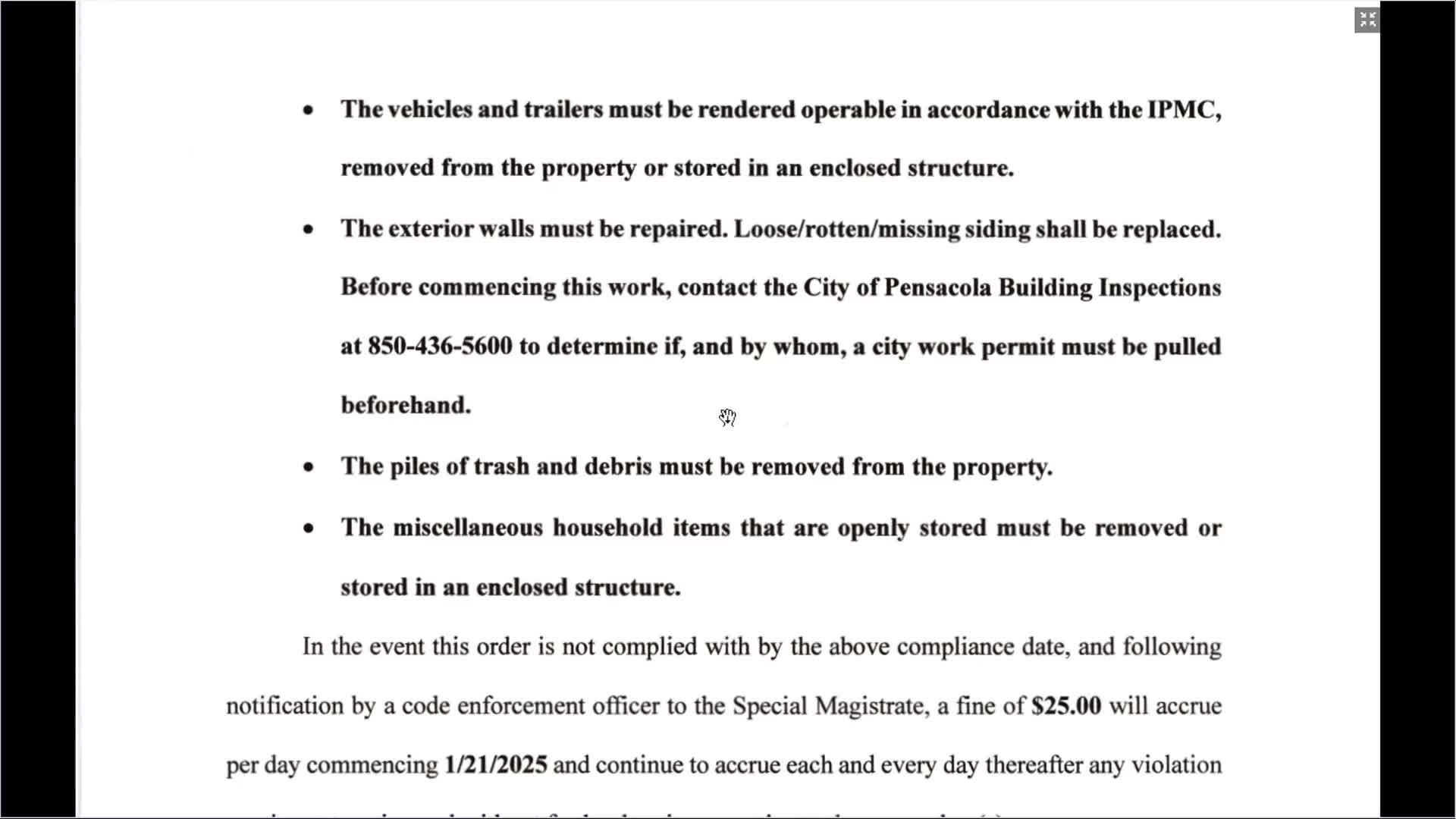 Pensacola court imposes daily fines on HCREI Holdings for property violations