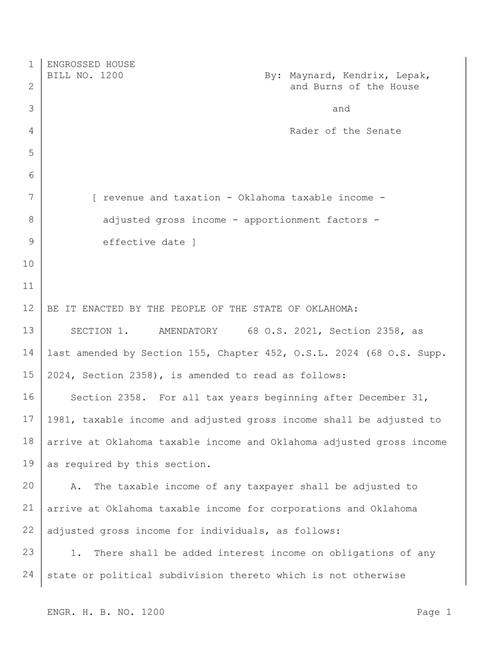New Oklahoma tax regulations clarify capital gain ownership requirements