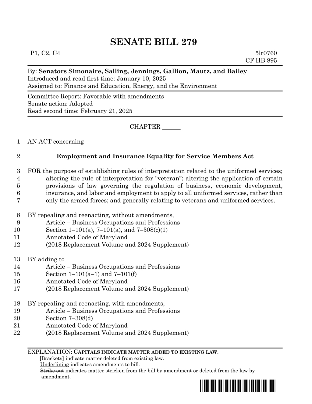 CitizenPortal.ai - Senate Bill 279 expands benefits for veterans and ...