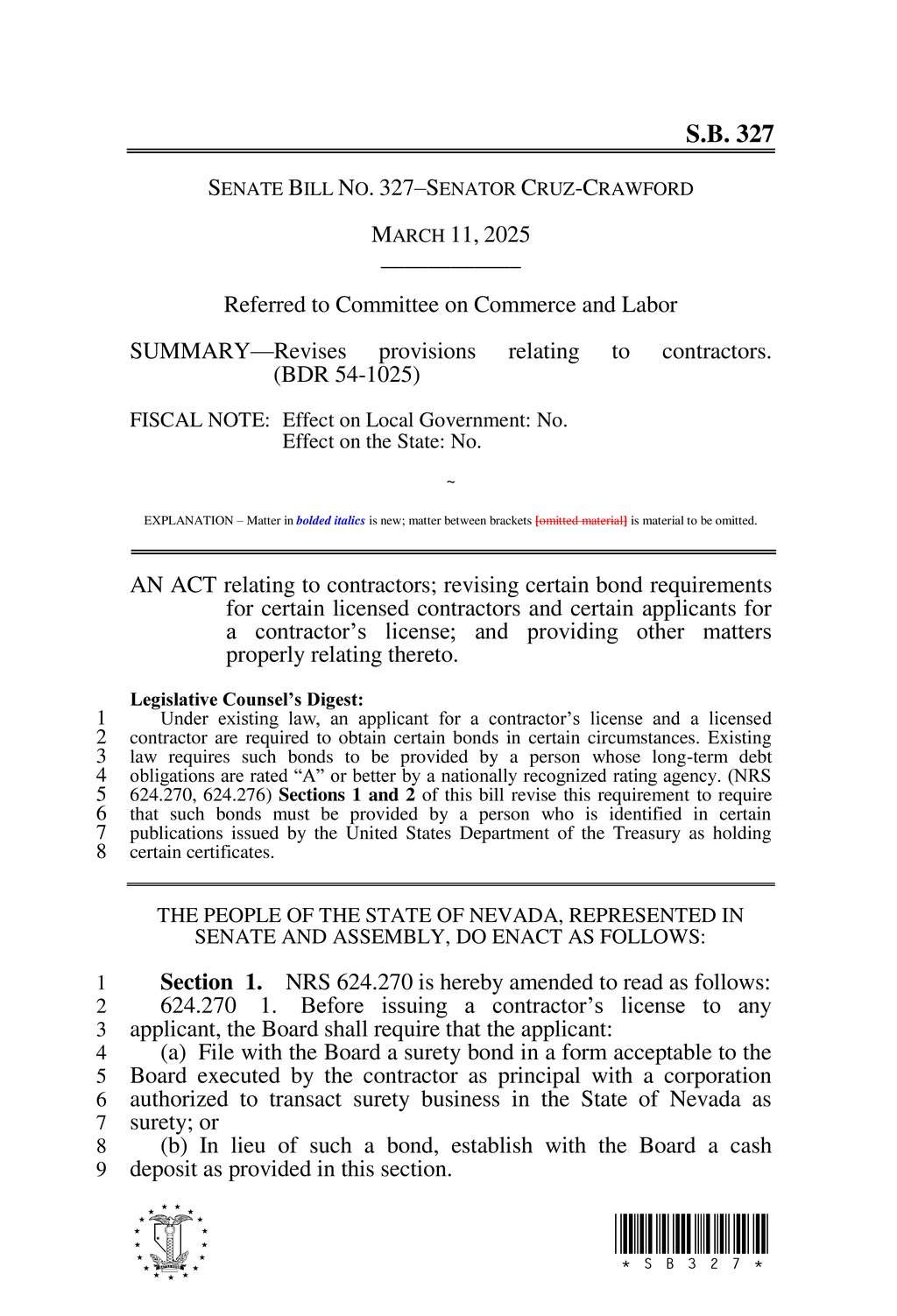 Nevada Board sets new bond requirements for residential contractors