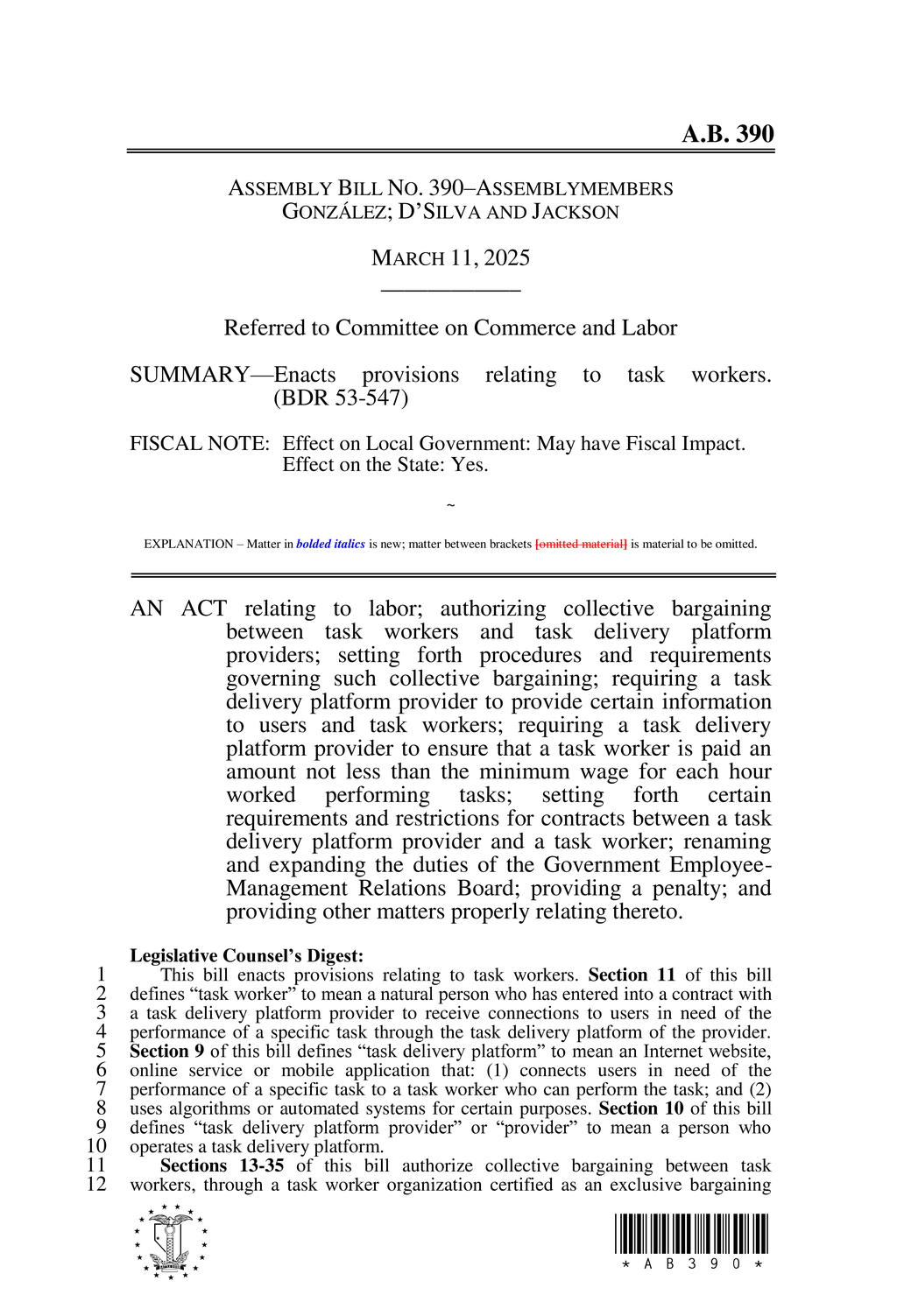 Nevada amends labor laws for breastfeeding breaks and penalties for violations