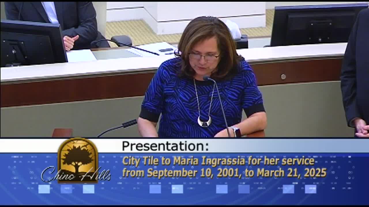 Chino Hills Council honors Maria Ingrassia and proclaims March as Women's History Month