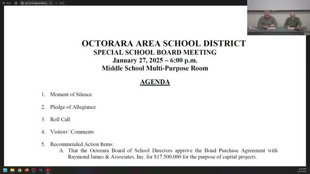 Octara School Board approves $17.5M bond purchase agreement with Raymond James