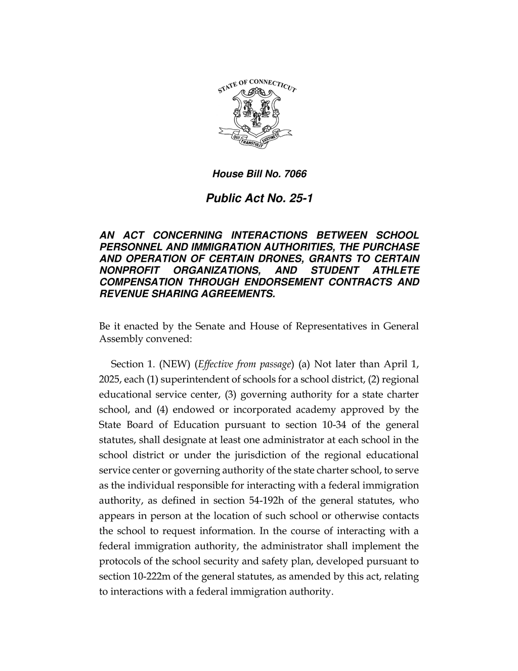 Connecticut enacts new regulations on student athlete endorsements and compensation