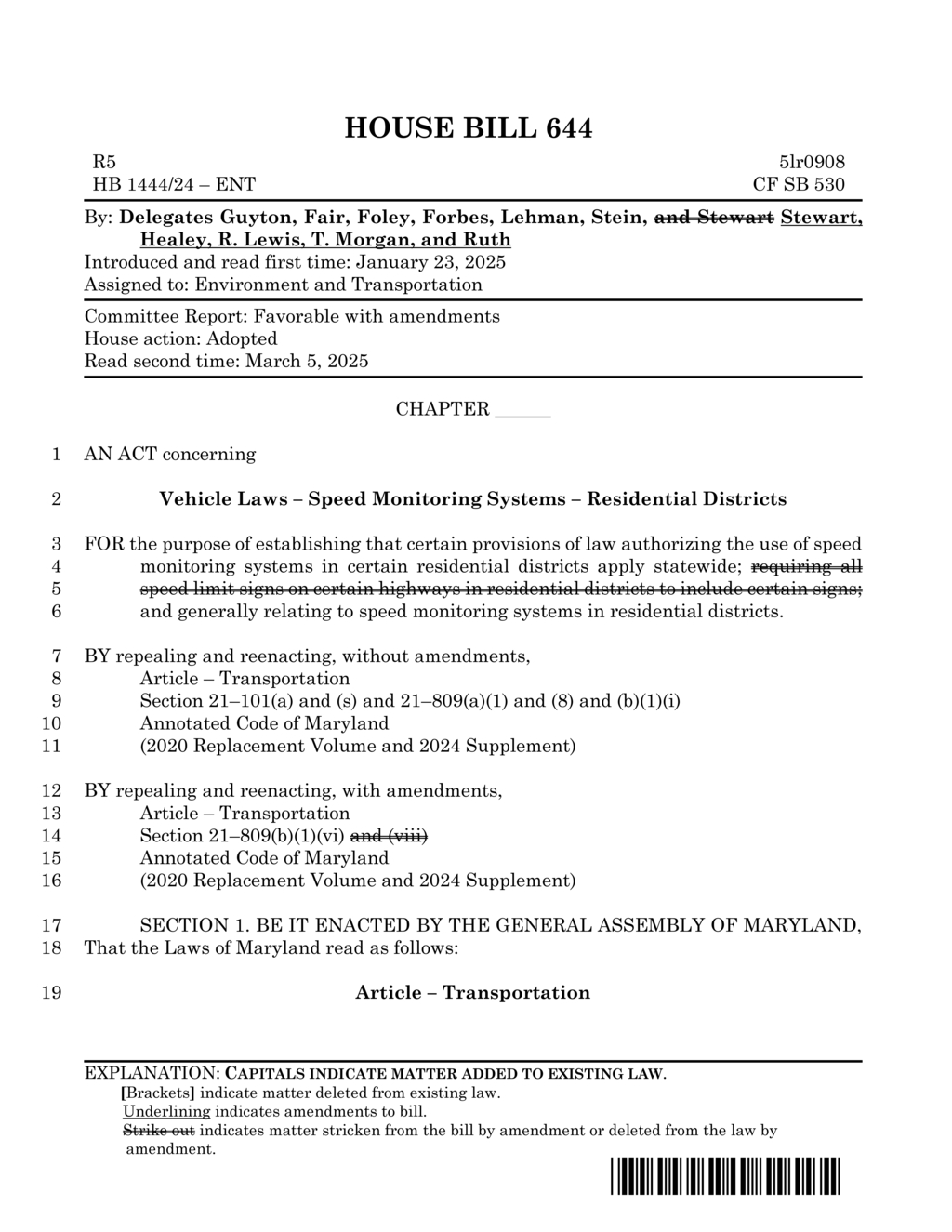 Maryland enacts speed monitoring system law effective October 2025